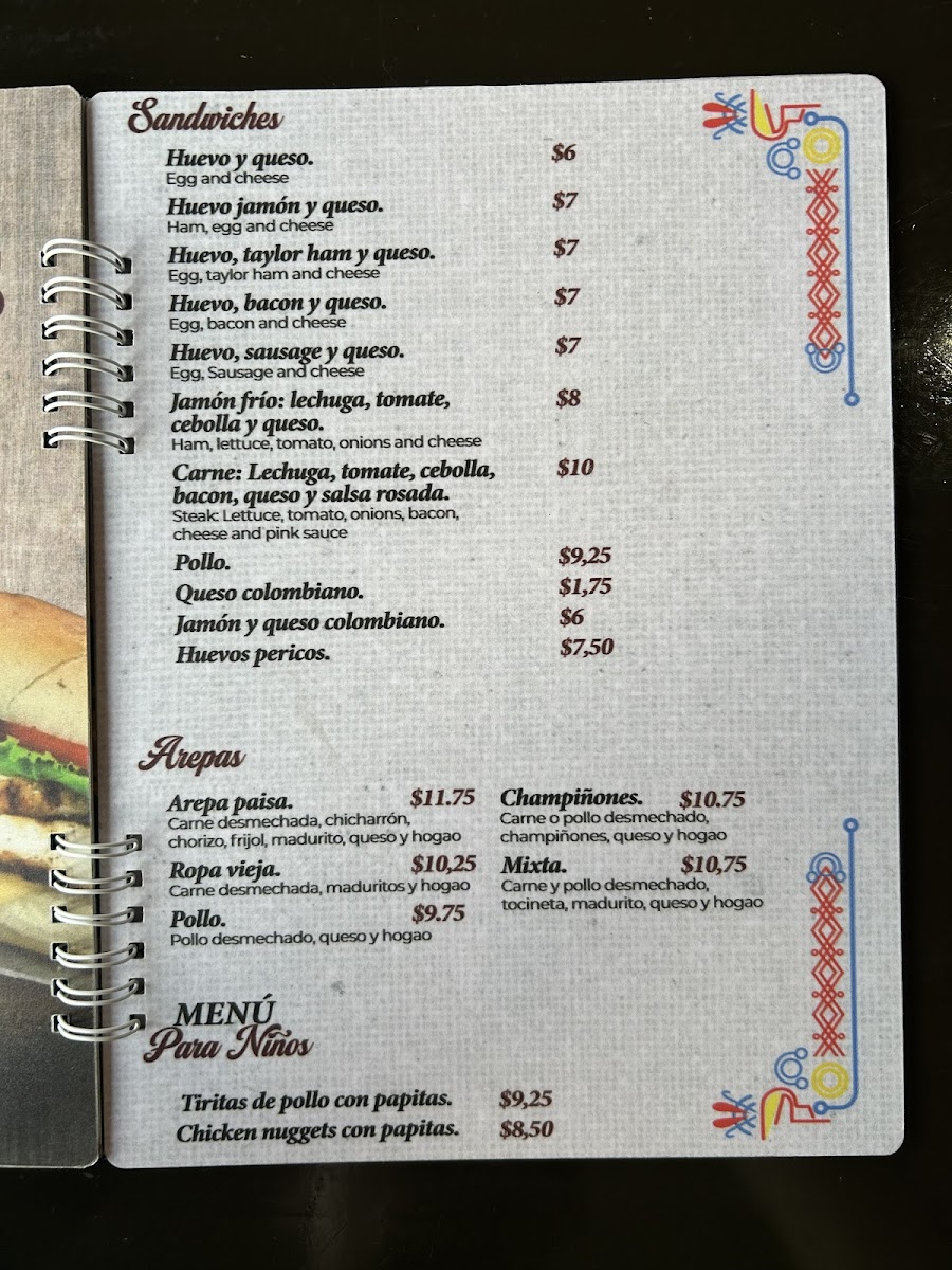 Café Colombia Menu - Image 1