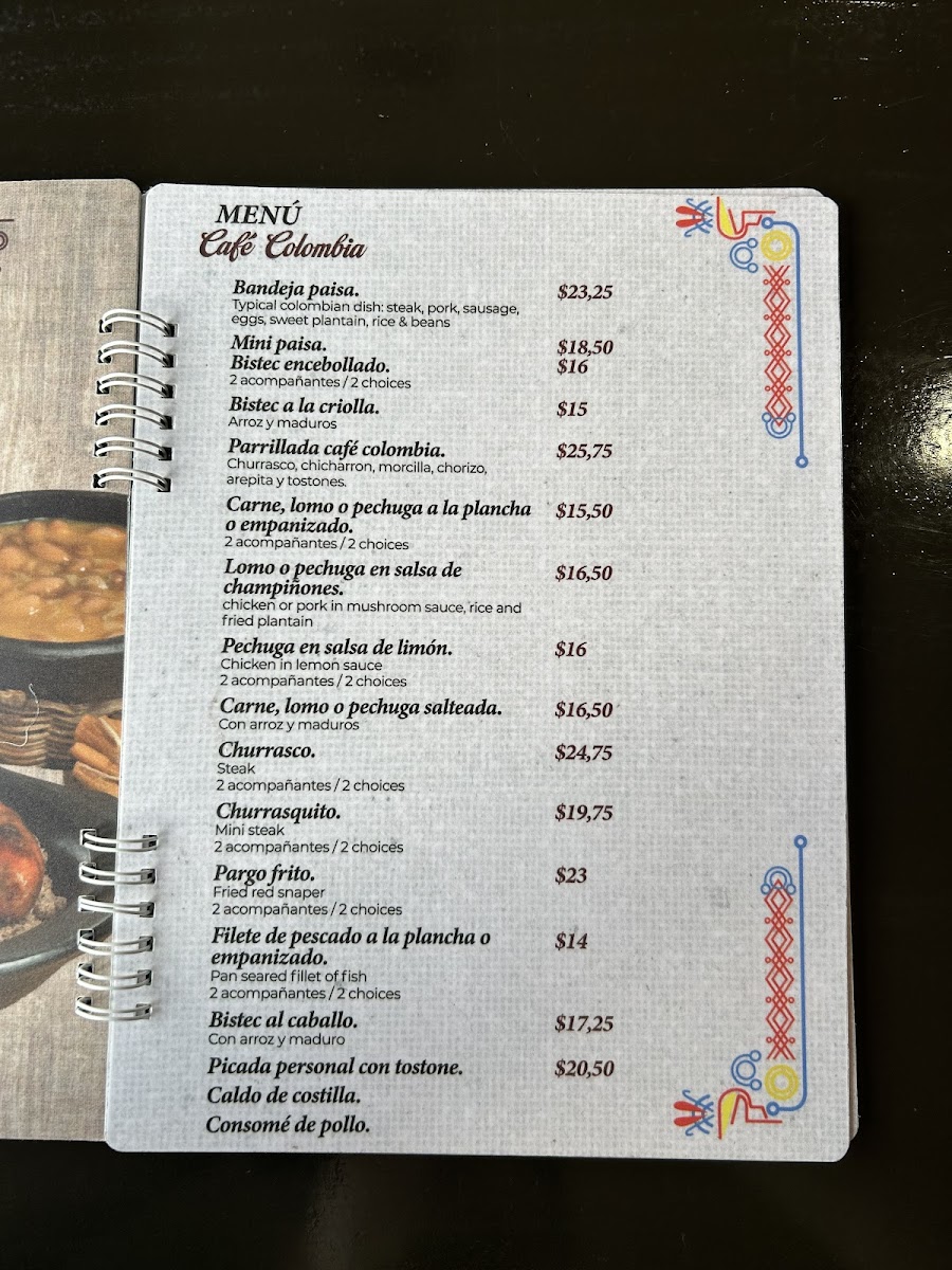 Café Colombia Menu - Image 2